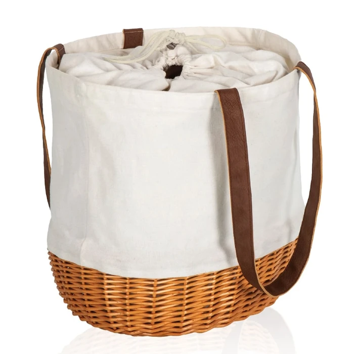 סלסלת פיקניק בעיצוב בוהו כולל צידניות וסכו"ם