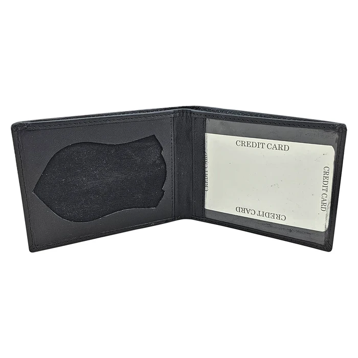 ארנק לגבר מעור נאפה עם חלון ללוחית