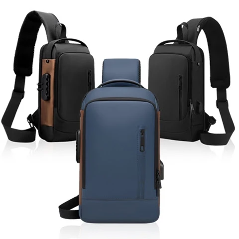 תיק צד מעוצב עשוי P.U עם מנעול קוד נגד גניבות