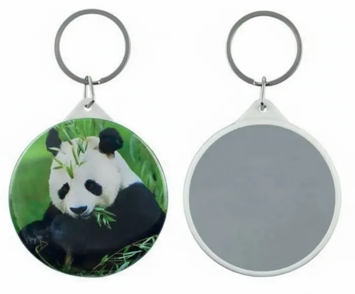 מחזיק מפתחות עגול כולל מראה ומיתוג