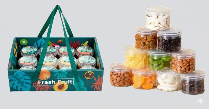 מארז פיירות יבשים לטו בשבט מזוודה מכסה שקוף