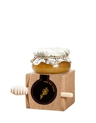מארז צנצנת דבש גולמי 250 גרם ורודה