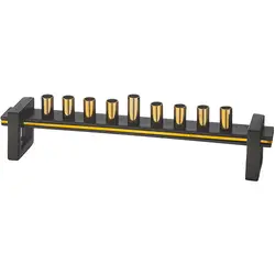 חנוכייה אלומיניום לנרות מהודרת 27x5 ס"מ