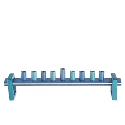 חנוכייה אלומיניום לנרות מהודרת 27x5 ס"מ