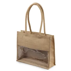 תיק עשוי מסיבי יוטה טבעית