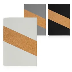 מחברת דמוי עור A5 כריכה קשיחה משולבת שעם